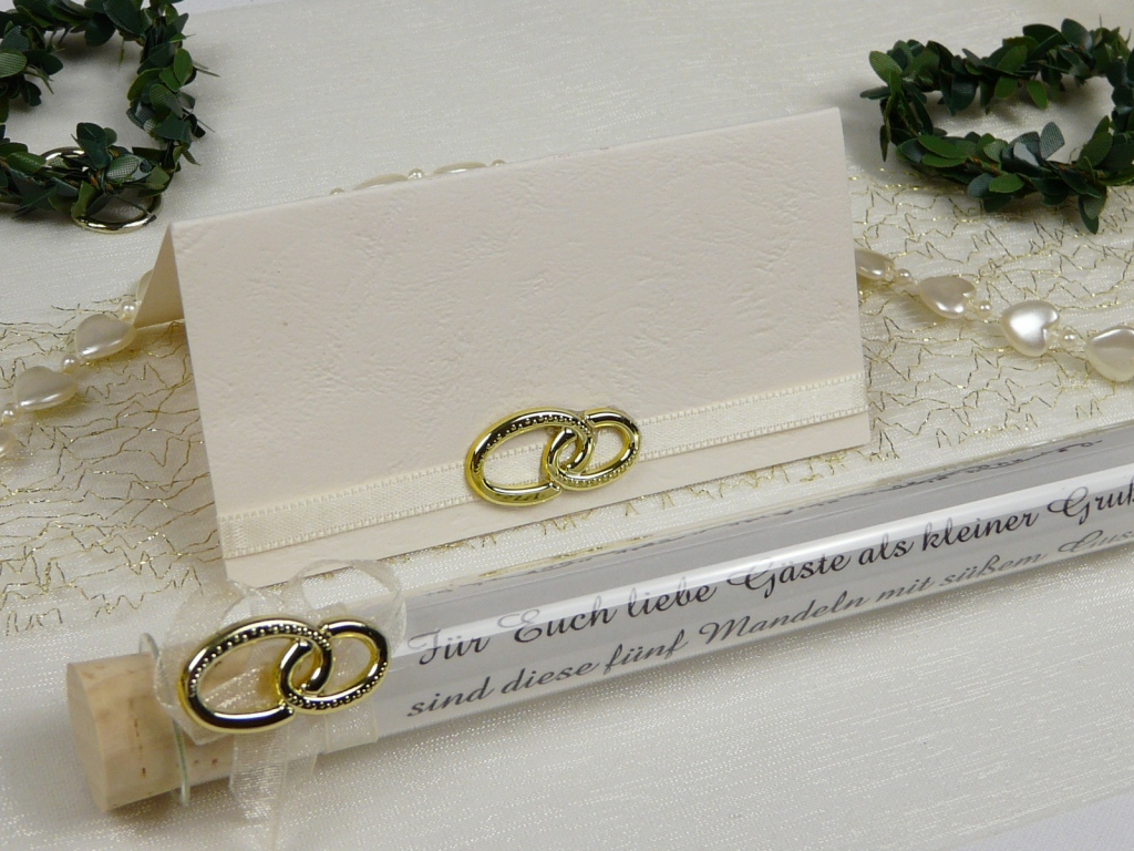 Giveaway zur Hochzeit mit zwei Ringen, tischdeko-online, ralf simer, 5.8.2023