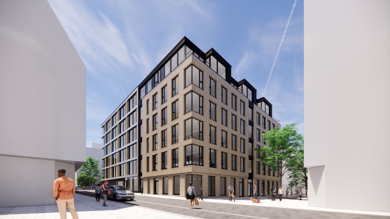 Das TWO.ONE entsteht in der Theodor-Heuss-Straße 21. Visualisierung: Wabe-Plan Architektur (Die Bildrechte liegen bei dem Verfasser der Mitteilung.)