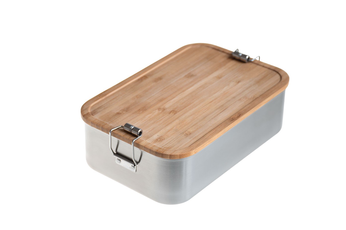 Lunchbox aus Edelstahl mit Bambusdeckel (Die Bildrechte liegen bei dem Verfasser der Mitteilung.) Lunchbox aus Edelstahl mit Bambusdeckel (Die Bildrechte liegen bei dem Verfasser der Mitteilung.)