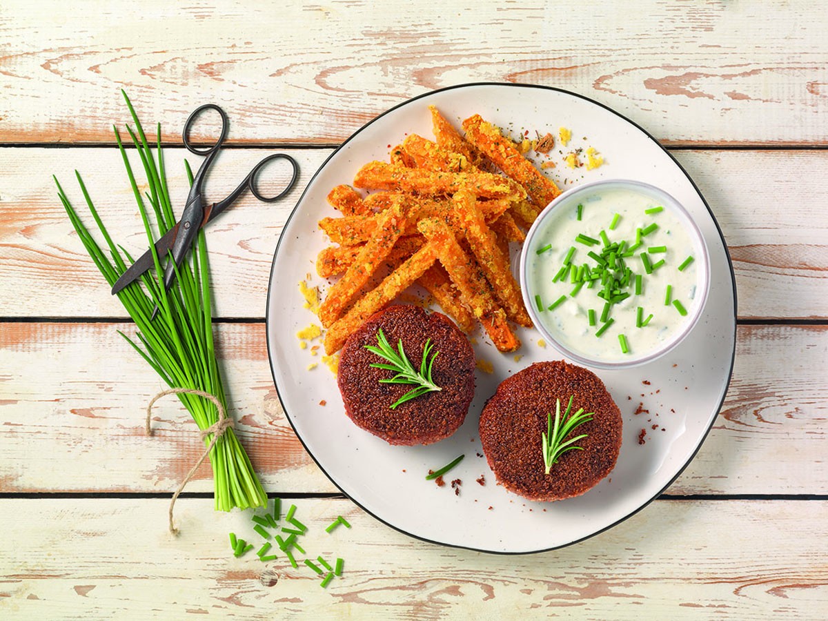 Die GEFRO Veggie Pflanzerl werden auf Basis von Erbsenprotein herrlich knusprig gebraten. (© www.gefro.de) Die GEFRO Veggie Pflanzerl werden auf Basis von Erbsenprotein herrlich knusprig gebraten. (© www.gefro.de)