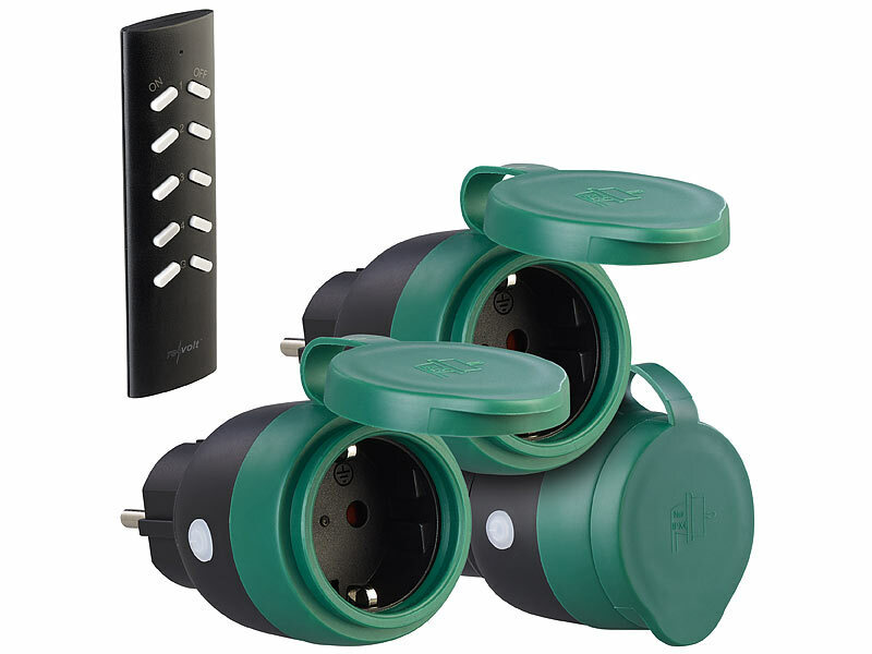 revolt 3er-Set Outdoor-Mini-Funksteckdosen, IP44 (Die Bildrechte liegen bei dem Verfasser der Mitteilung.) revolt 3er-Set Outdoor-Mini-Funksteckdosen, IP44 (Die Bildrechte liegen bei dem Verfasser der Mitteilung.)