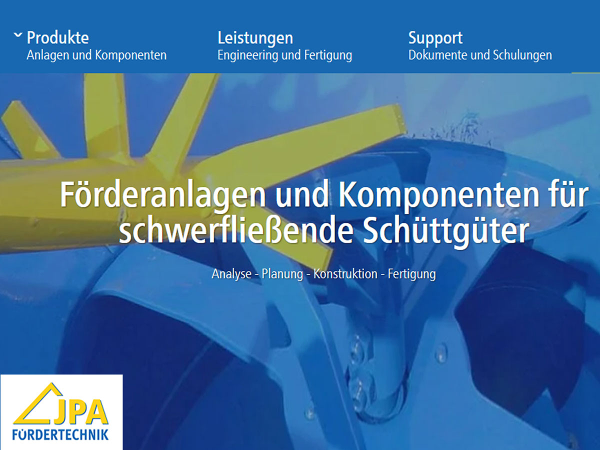 JPA Fördertechnik GmbH - Ihr Experte für Fördertechnik