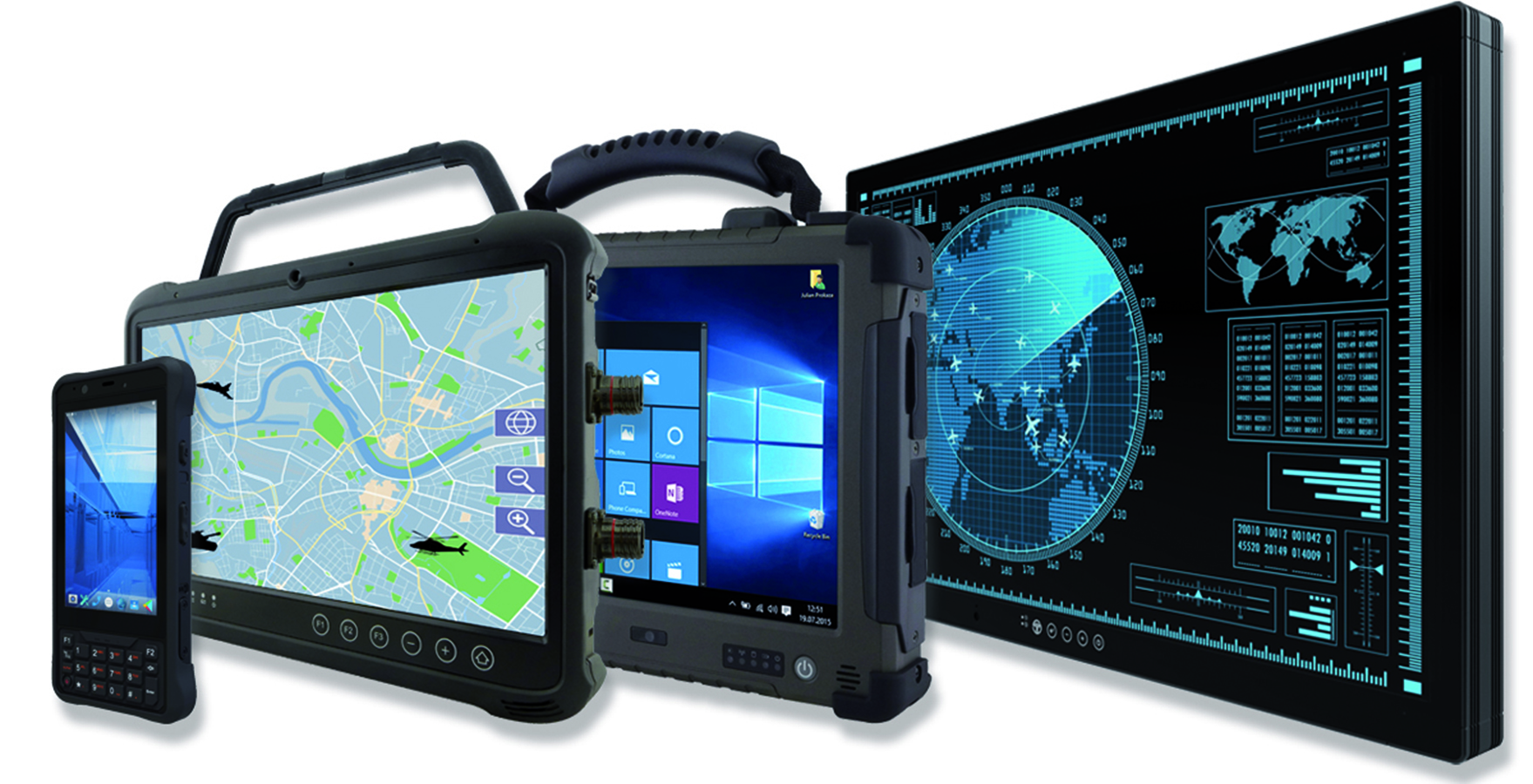 Die Produktpalette erstreckt sich vom ultra-rugged Handheld-PDA über Military-Grade-Tablets bis hin zu Defense-Displays. Die Produktpalette erstreckt sich vom ultra-rugged Handheld-PDA über Military-Grade-Tablets bis hin zu Defense-Displays.