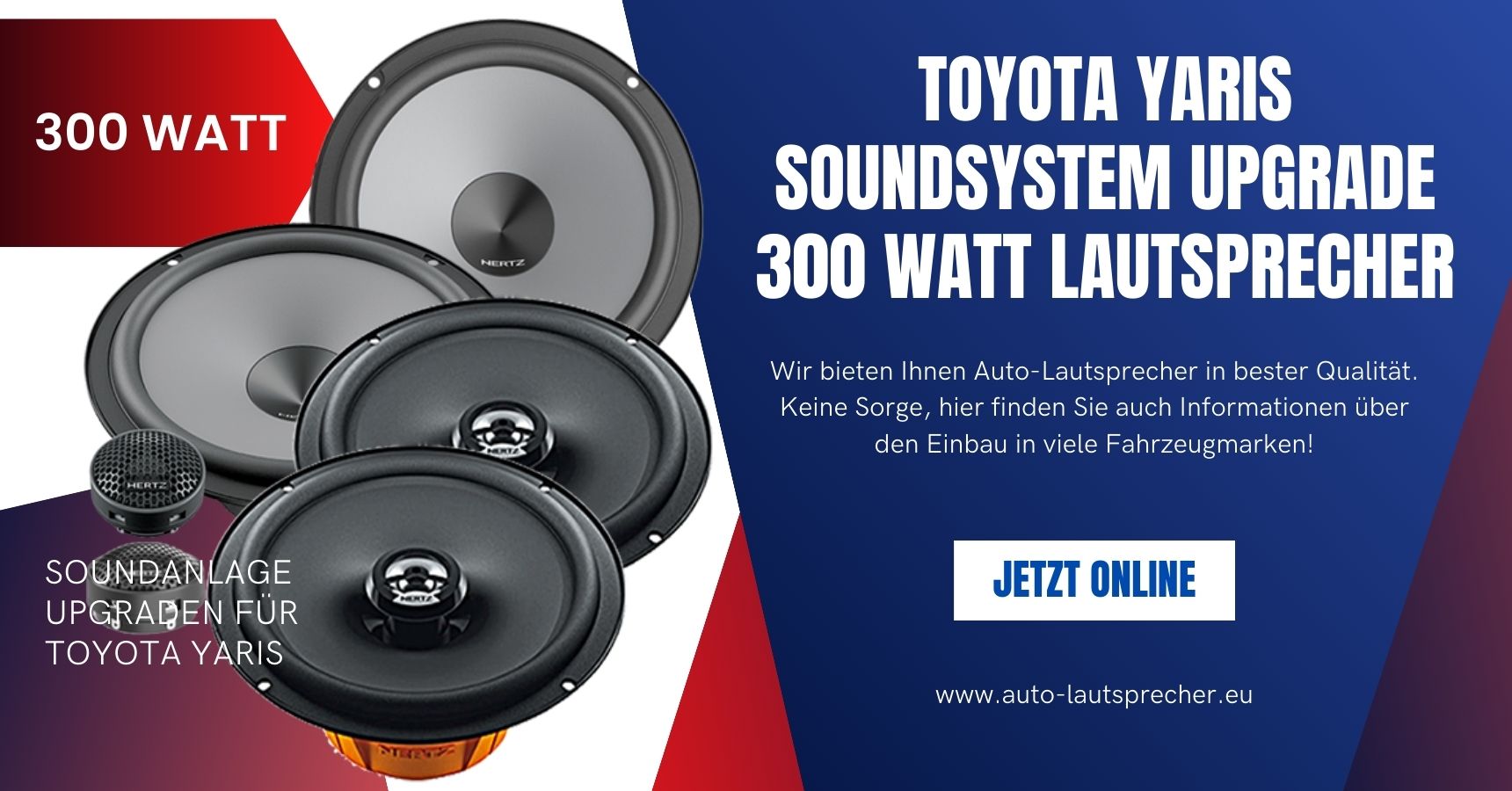 Toyota Yaris Soundsystem Upgrade 300 Watt Lautsprecher (Die Bildrechte liegen bei dem Verfasser der Mitteilung.) Toyota Yaris Soundsystem Upgrade 300 Watt Lautsprecher (Die Bildrechte liegen bei dem Verfasser der Mitteilung.)