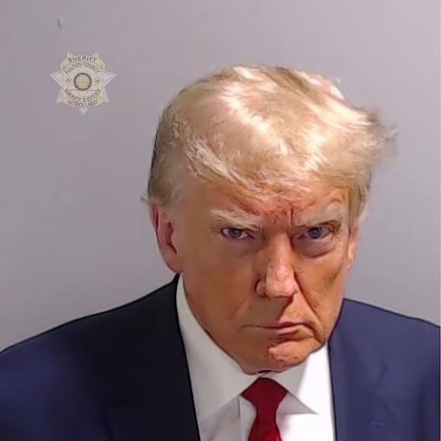 Polizeifoto vom Donald Trump hat das Zeug zum Meme (Bildquelle: Fulton County Sheriff's Office) Polizeifoto vom Donald Trump hat das Zeug zum Meme (Bildquelle: Fulton County Sheriff's Office)
