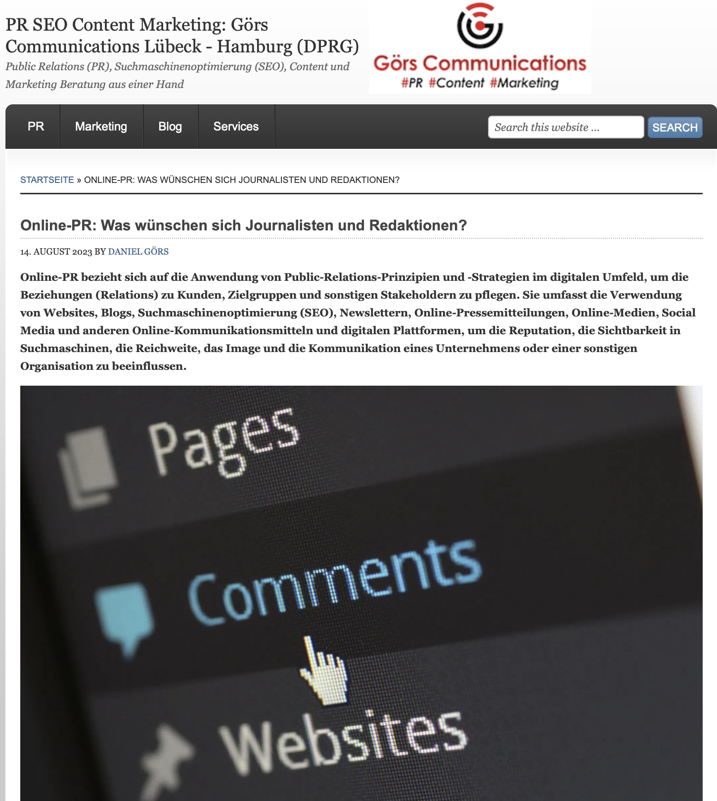 PR SEO Beratung Görs Communications: Online-PR - Was wünschen sich Journalisten und Redaktionen? (Bildquelle: Pixabay / Görs Communications)