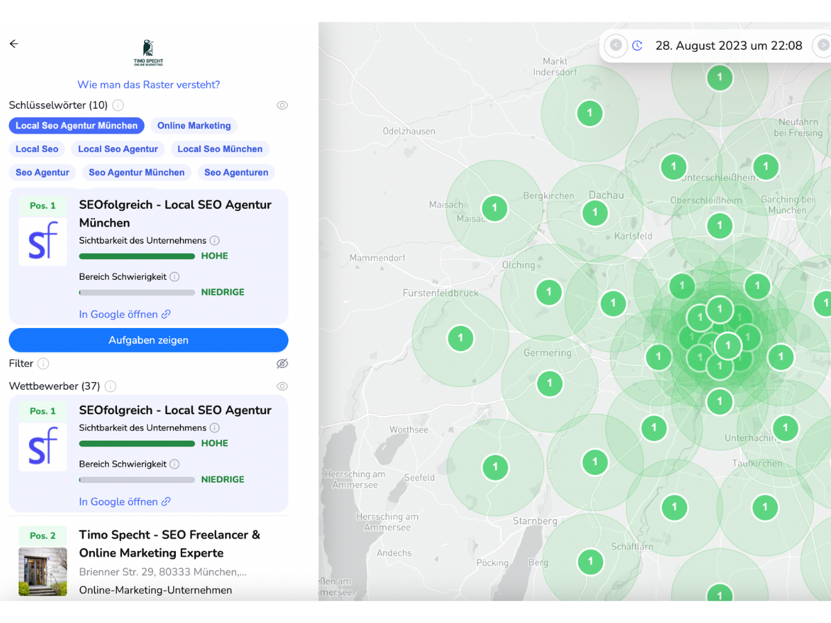 Local SEO Agentur SEOfolgreich an Nummer 1 in der lokalen Google Maps Suche