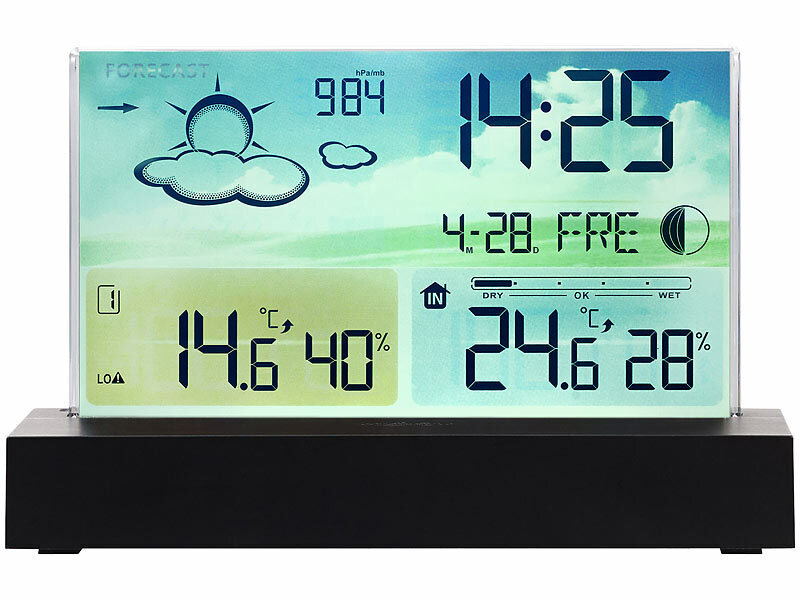 infactory Funk-Wetterstation FWS-670 mit rahmenlosem LCD-Display (Die Bildrechte liegen bei dem Verfasser der Mitteilung.) infactory Funk-Wetterstation FWS-670 mit rahmenlosem LCD-Display (Die Bildrechte liegen bei dem Verfasser der Mitteilung.)