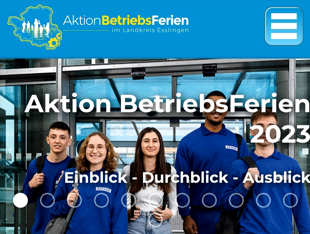 Die"Aktion BetriebsFerien im Landkreis Esslingen" setzt auf digitale Innovationen. Bild: Screenshot (Die Bildrechte liegen bei dem Verfasser der Mitteilung.) Die"Aktion BetriebsFerien im Landkreis Esslingen" setzt auf digitale Innovationen. Bild: Screenshot (Die Bildrechte liegen bei dem Verfasser der Mitteilung.)