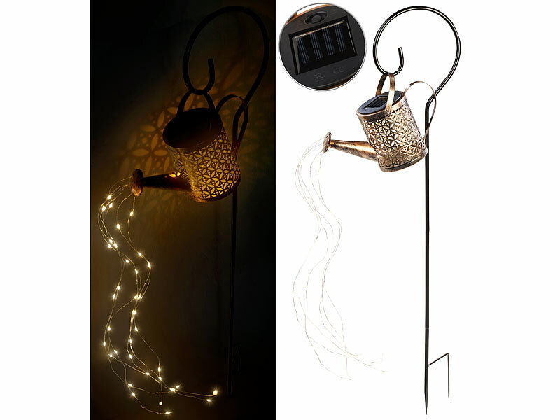 Lunartec Solar-Deko-Gießkanne mit LED-Beleuchtung (Die Bildrechte liegen bei dem Verfasser der Mitteilung.) Lunartec Solar-Deko-Gießkanne mit LED-Beleuchtung (Die Bildrechte liegen bei dem Verfasser der Mitteilung.)
