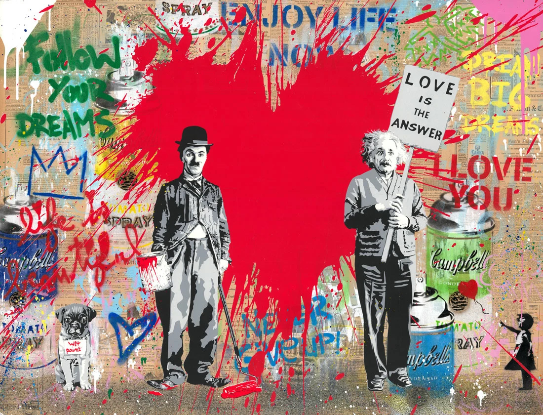 Mr. Brainwash - Juxtapose Unikat. Mr. Brainwash - Juxtapose Unikat.