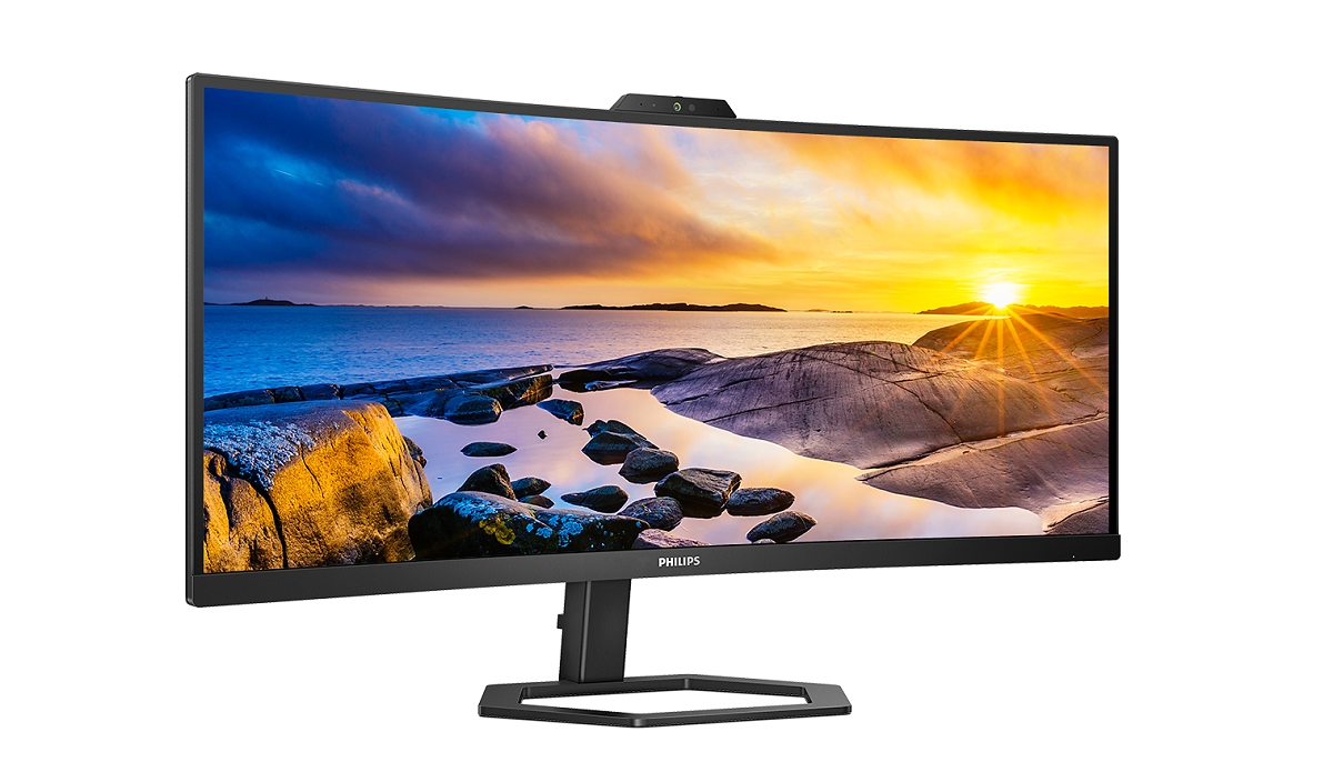 5-MP-Webcam mit Windows HelloTM und USB-C: der Philips 34E1C5600HE für modernes Teamwork (Die Bildrechte liegen bei dem Verfasser der Mitteilung.)