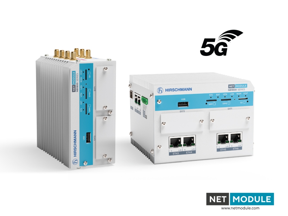 Bahnbrechende Funktechnologie: NetModules Router-Serien NB1800 und NB1810 (Bildquelle: NetModule) Bahnbrechende Funktechnologie: NetModules Router-Serien NB1800 und NB1810 (Bildquelle: NetModule)