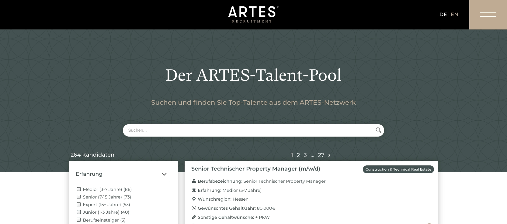 ARTES Recruitment hat jetzt den„ARTES-Talent-Pool“gelauncht. (Bildquelle: ARTES Recruitment)