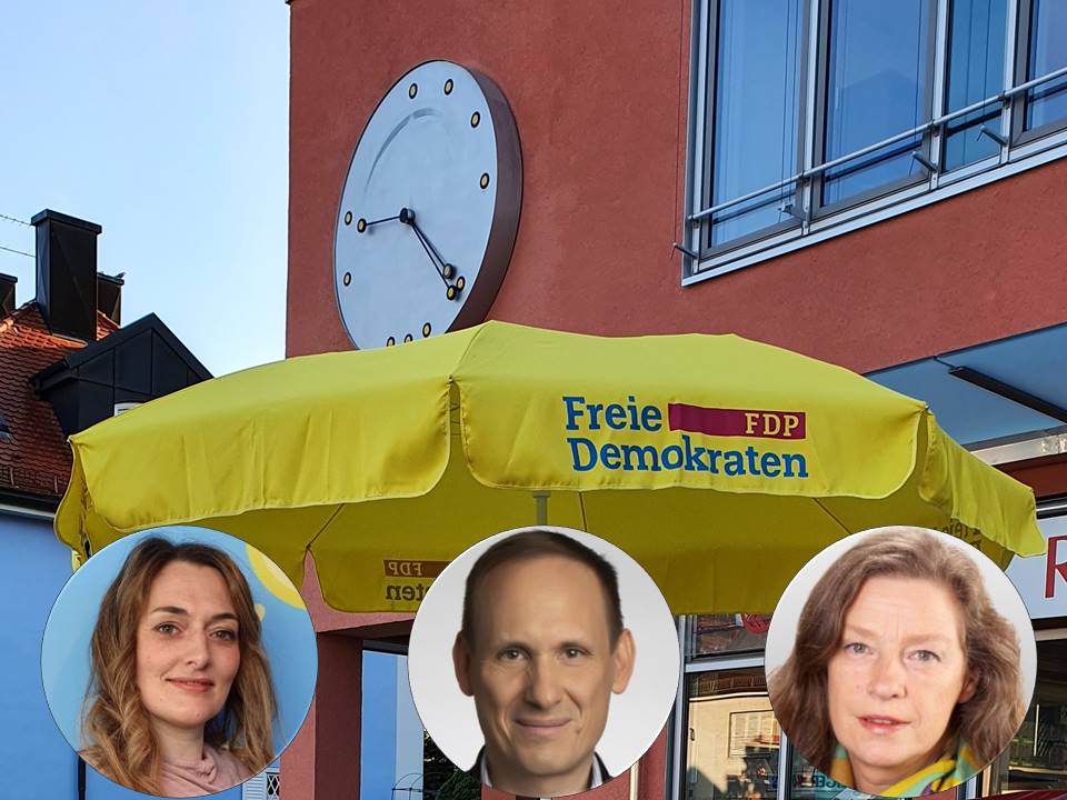 Klare Wahlempfehlung von Peter Siemsen (Mitte) für Katharina Diem (links) und Gabriela Berg (rechts)