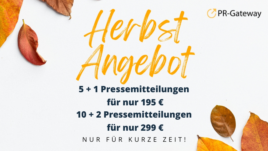 Herbstangebot von PR-Gateway (Die Bildrechte liegen bei dem Verfasser der Mitteilung.) Herbstangebot von PR-Gateway (Die Bildrechte liegen bei dem Verfasser der Mitteilung.)