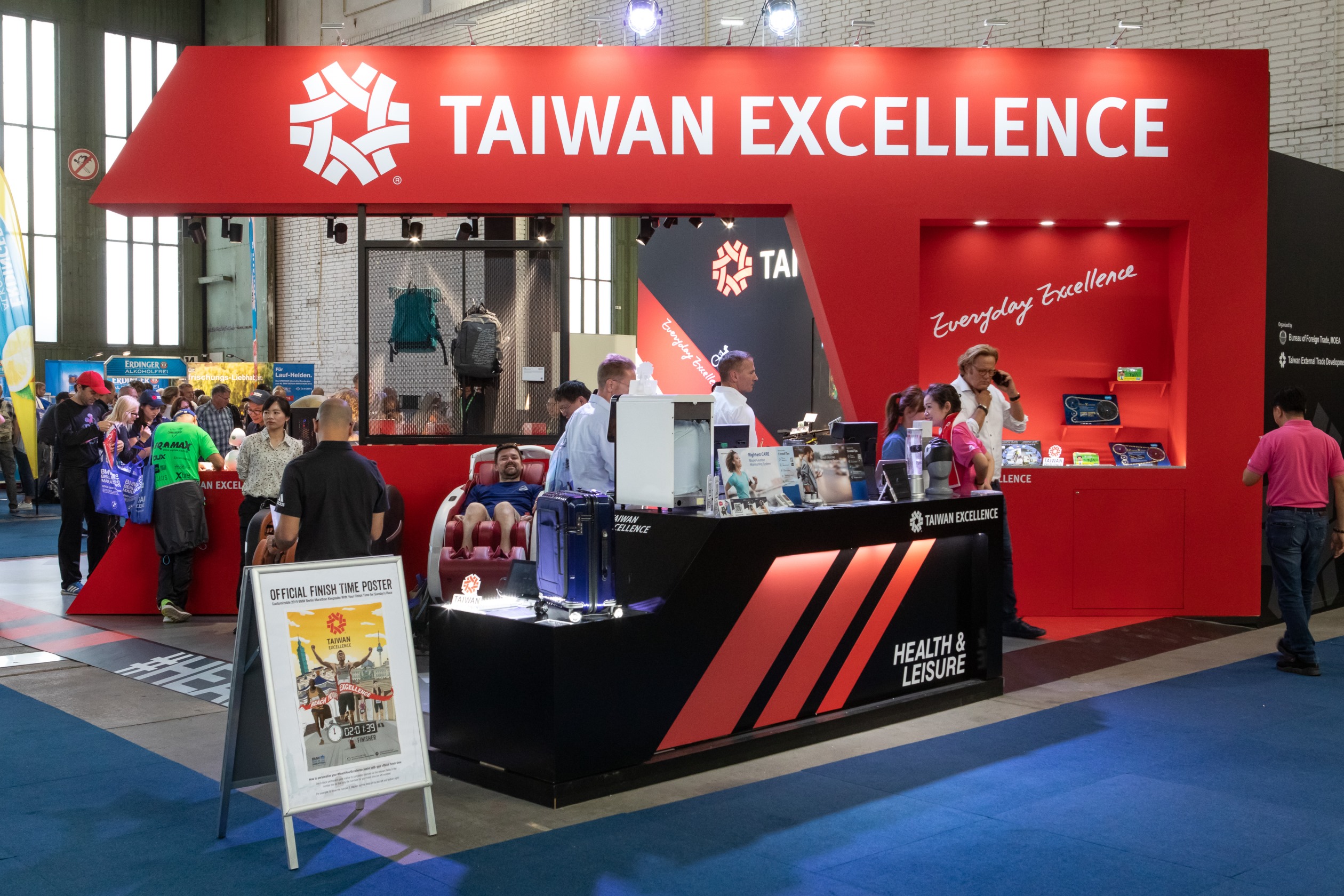 Der Taiwan Excellence Pavillon auf der Marathon Expo 2019 - ein Vorzeichen für die Innovationen, die für 2023 erwartet werden.