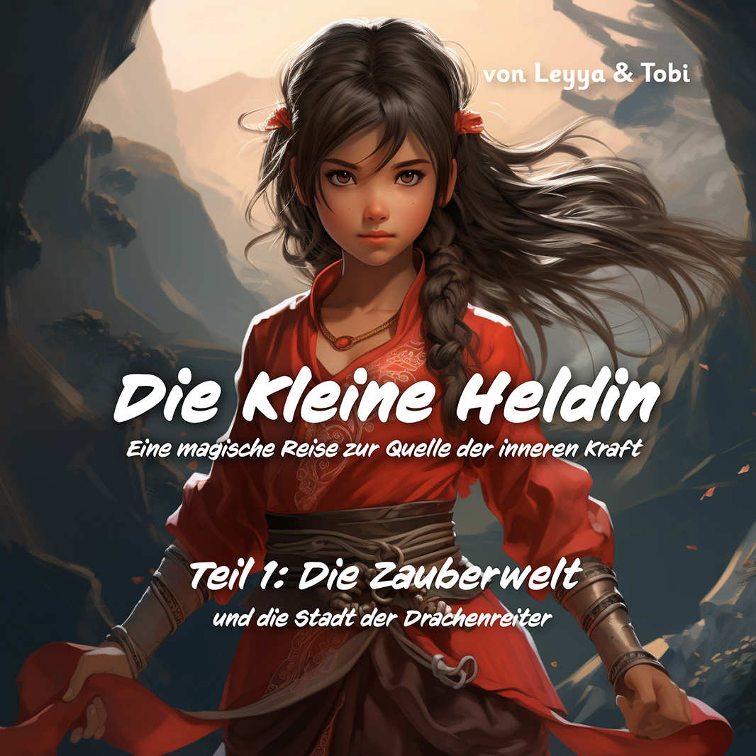 Das Cover von"Die Kleine Heldin?Teil 1–Die Zauberwelt und die Stadt der Drachenreiter" (Bildquelle: Bild: Midjourney / Copyright Tobias Kredel)