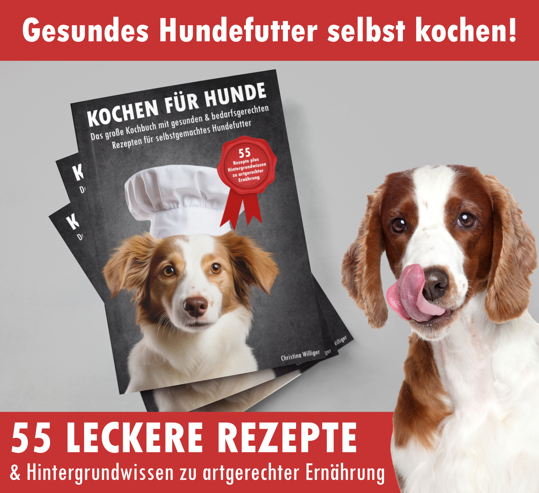 Kochen für Hunde - Das große Kochbuch für Hunde mit gesunden & bedarfsgerechten Rezepten für selbstgemachtes Hundefutter Kochen für Hunde - Das große Kochbuch für Hunde mit gesunden & bedarfsgerechten Rezepten für selbstgemachtes Hundefutter