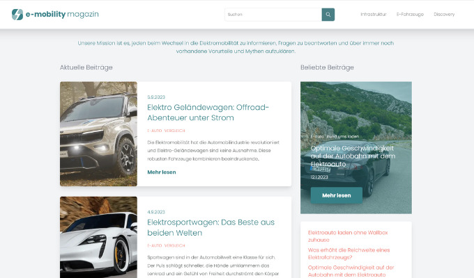 e-mobility magazin berichtet über jegliche Themen innerhalb der Elektromobilität e-mobility magazin berichtet über jegliche Themen innerhalb der Elektromobilität