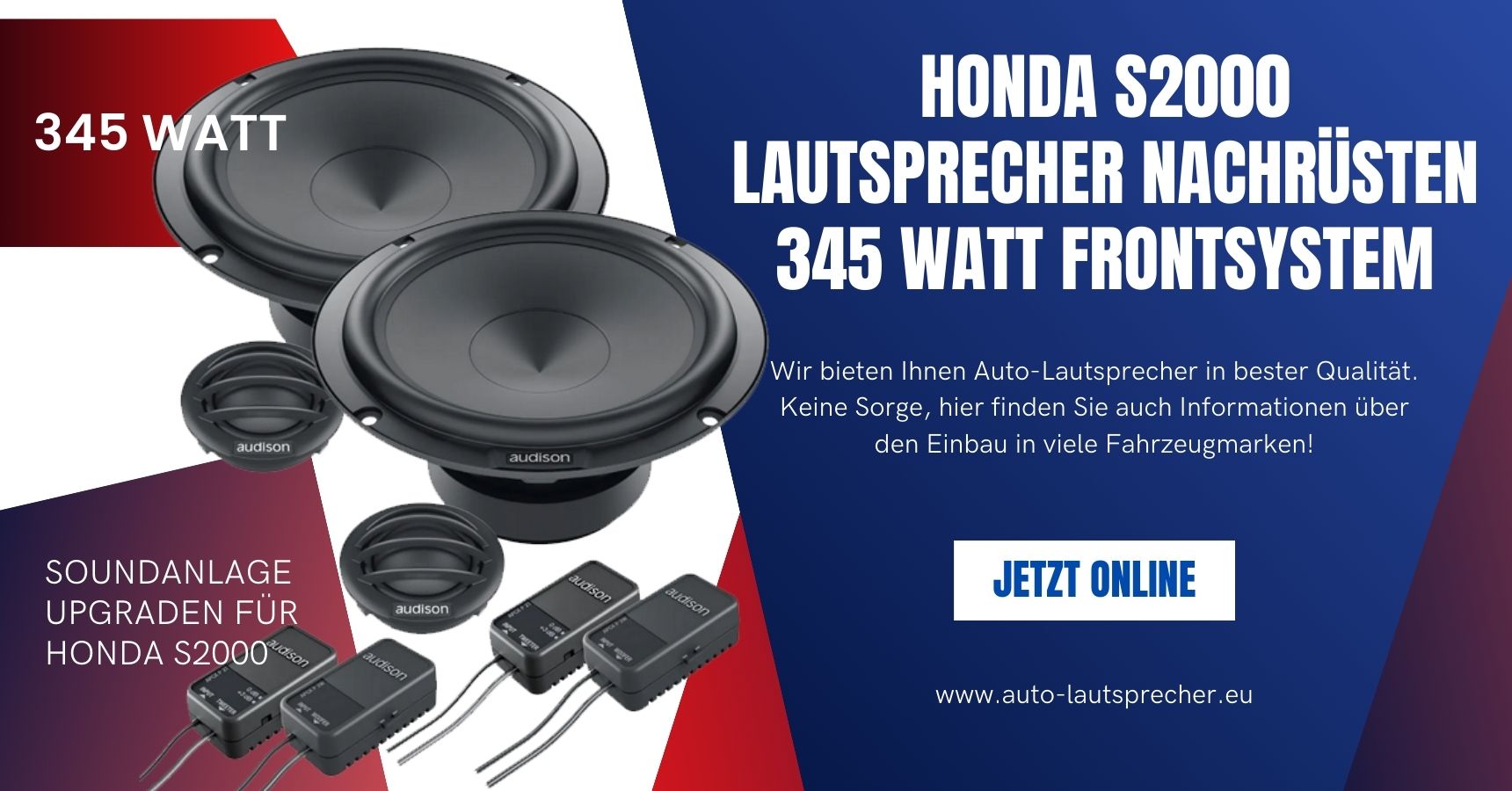 Honda S2000 Lautsprecher nachrüsten 345 Watt Frontsystem (Die Bildrechte liegen bei dem Verfasser der Mitteilung.) Honda S2000 Lautsprecher nachrüsten 345 Watt Frontsystem (Die Bildrechte liegen bei dem Verfasser der Mitteilung.)