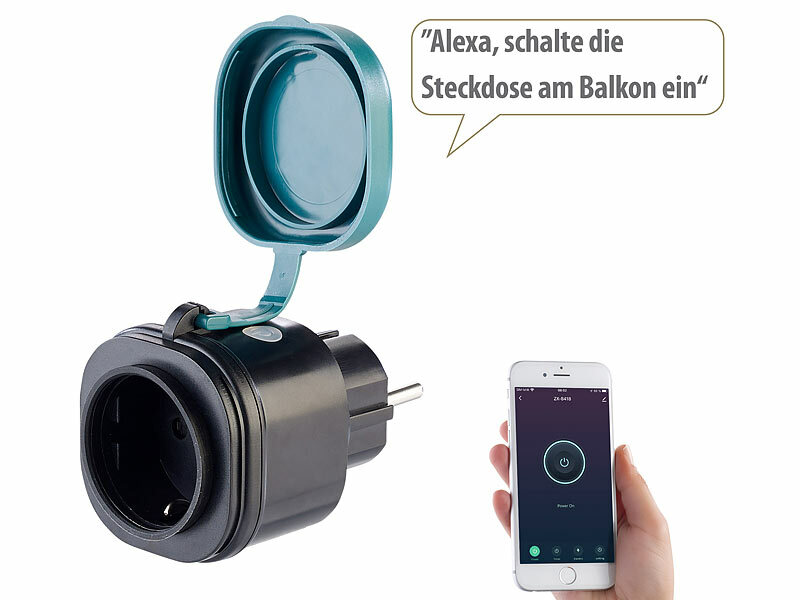 Luminea Home Control Outdoor-WLAN-Steckdose SF-580.out (Die Bildrechte liegen bei dem Verfasser der Mitteilung.) Luminea Home Control Outdoor-WLAN-Steckdose SF-580.out (Die Bildrechte liegen bei dem Verfasser der Mitteilung.)