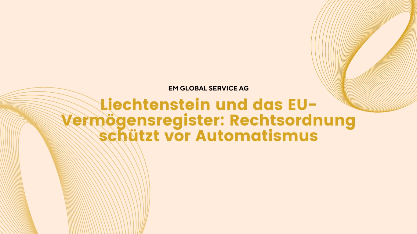 EM Global Service AG - Vermo?gensregister (Die Bildrechte liegen bei dem Verfasser der Mitteilung.) EM Global Service AG - Vermo?gensregister (Die Bildrechte liegen bei dem Verfasser der Mitteilung.)