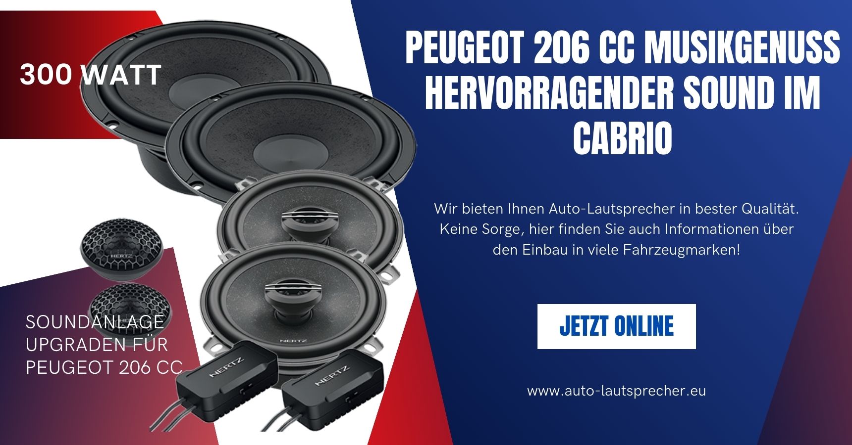 Peugeot 206 CC Musikgenuss hervorragender Sound im Cabrio (Die Bildrechte liegen bei dem Verfasser der Mitteilung.)