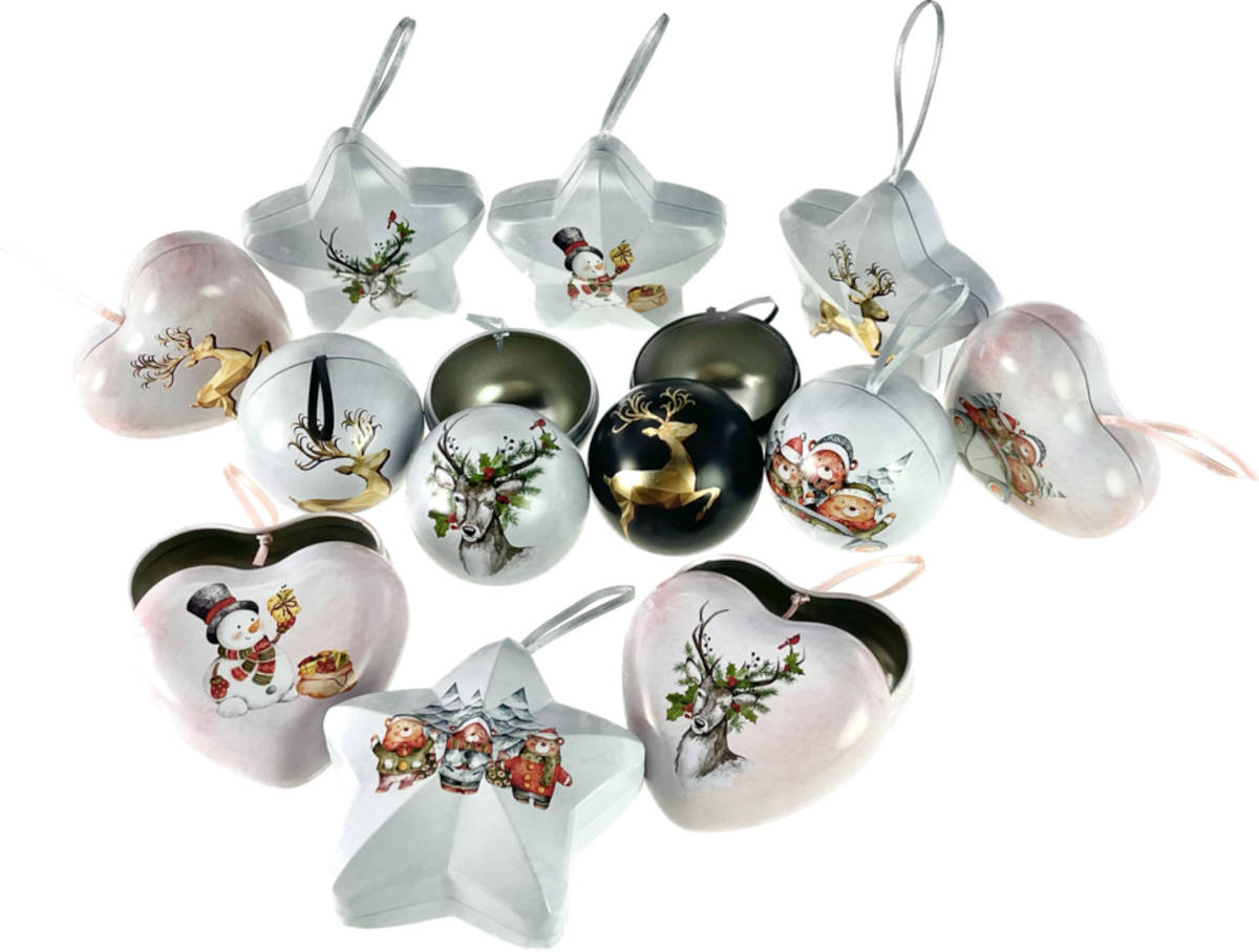 Nachhaltige Weihnachtsbaumkugeln aus Blech von ADV Pax Lutec - Christbaum Schmuck Nachhaltige Weihnachtsbaumkugeln aus Blech von ADV Pax Lutec - Christbaum Schmuck