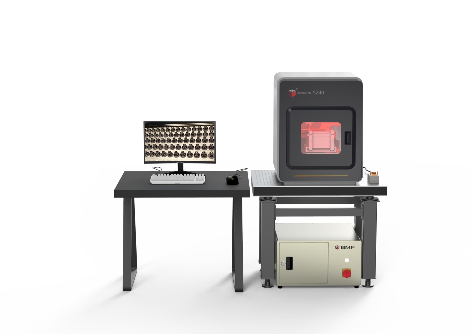 Der microArch S240 druckt mit 10µm präzise Mikrobauteile als Prototypen oder Kleinserien (Die Bildrechte liegen bei dem Verfasser der Mitteilung.) Der microArch S240 druckt mit 10µm präzise Mikrobauteile als Prototypen oder Kleinserien (Die Bildrechte liegen bei dem Verfasser der Mitteilung.)