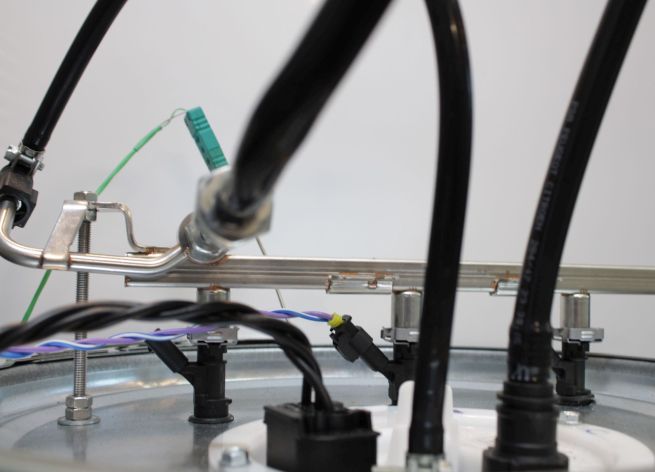 Hardware-in-the-Loop Prüfstand mit einem Niederdruck-Einspritzsystem für Ottomotoren. (Bildquelle: TEC4FUELS) Hardware-in-the-Loop Prüfstand mit einem Niederdruck-Einspritzsystem für Ottomotoren. (Bildquelle: TEC4FUELS)