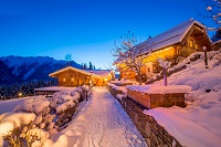 Außenansicht auf das Naturdorf Oberkühnreit im Winter (c) Photoart Reifmüller (Naturdorf Oberkühnrei