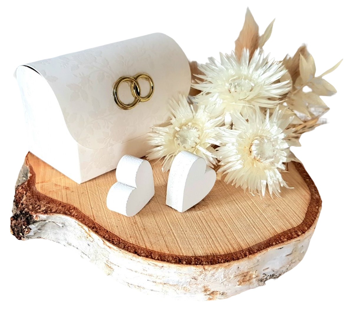Gelgeschenk und Geschenkverpackung im Boho-Style mit 2 Ringen