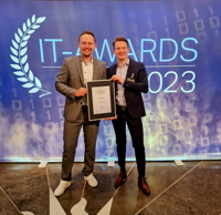 BigData-Insider Award: Benedikt Bonnmann (li.) und Christian Mertens von adesso (Quelle: adesso) BigData-Insider Award: Benedikt Bonnmann (li.) und Christian Mertens von adesso (Quelle: adesso)