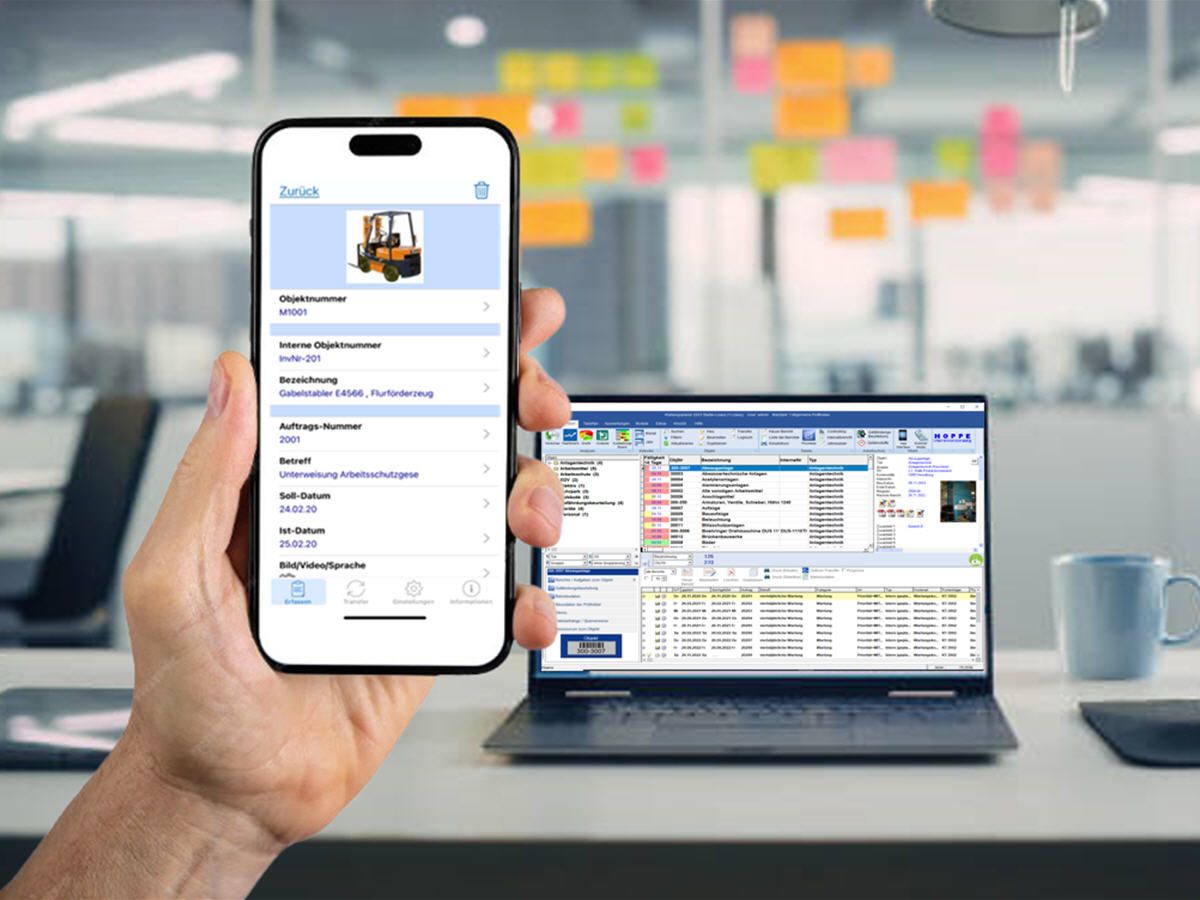 mobile App für Wartungen (© Hoppe Unternehmensberatung) mobile App für Wartungen (© Hoppe Unternehmensberatung)