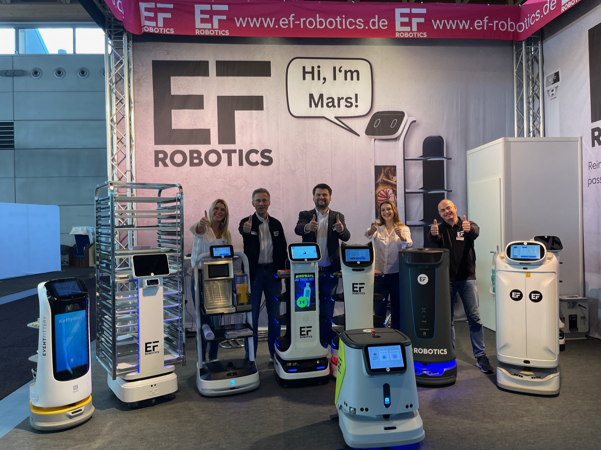 Das Team von EF Robotics, freut sich auf Ihren Besuch Das Team von EF Robotics, freut sich auf Ihren Besuch