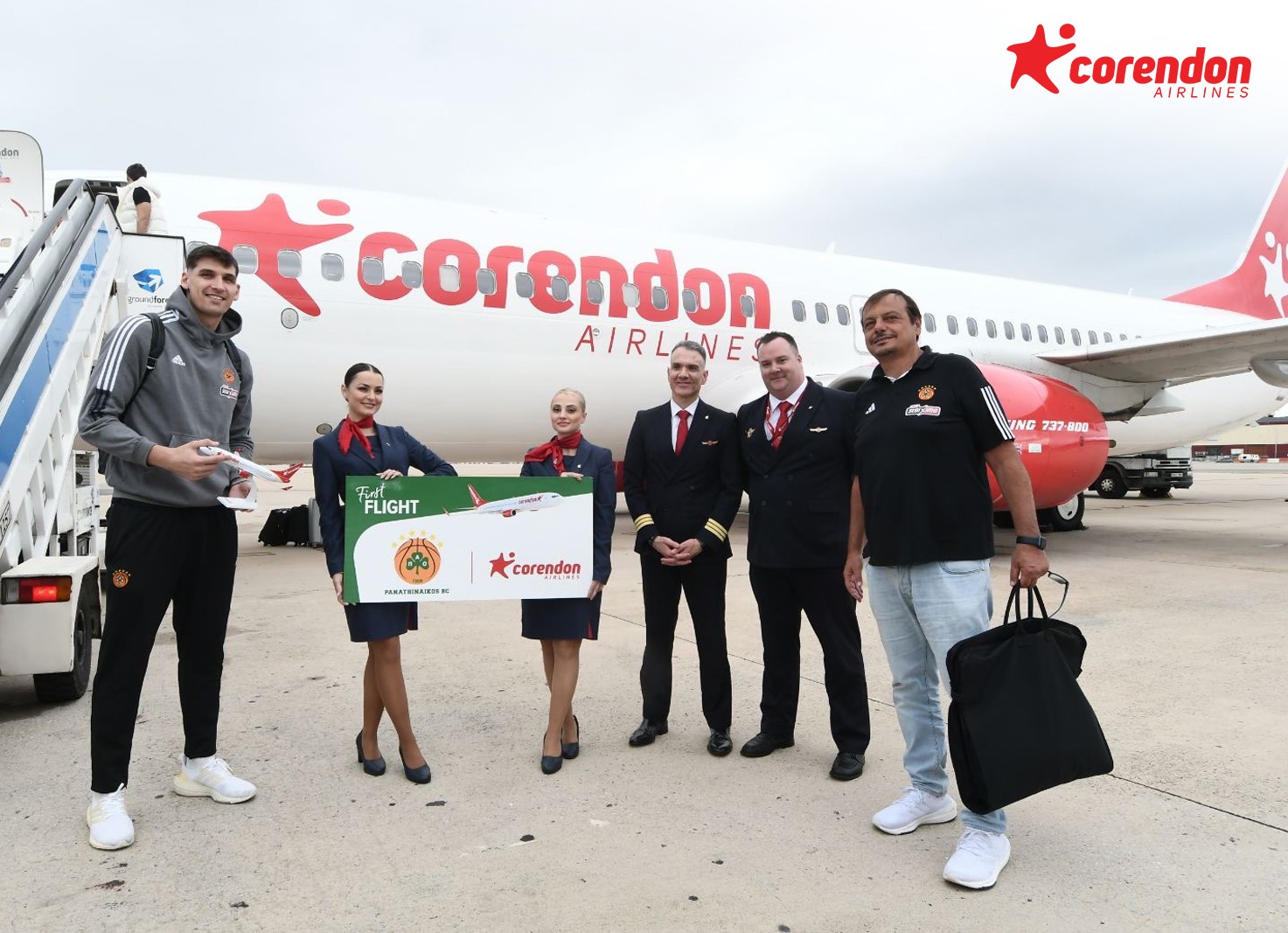 Die Basketballer des Panathinaikos BC und Corendon Airlines sind neue Partner. (Die Bildrechte liegen bei dem Verfasser der Mitteilung.)