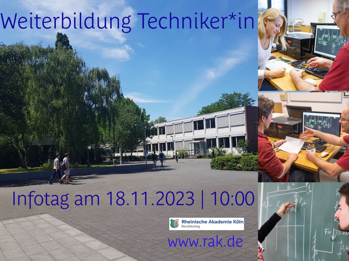 Weiterbildung zum staatlich geprüften Techniker (m/w/d) Rheinische Akademie Köln (©Michael Henning designplus Köln/Polgar-Stüwe) Weiterbildung zum staatlich geprüften Techniker (m/w/d) Rheinische Akademie Köln (©Michael Henning designplus Köln/Polgar-Stüwe)