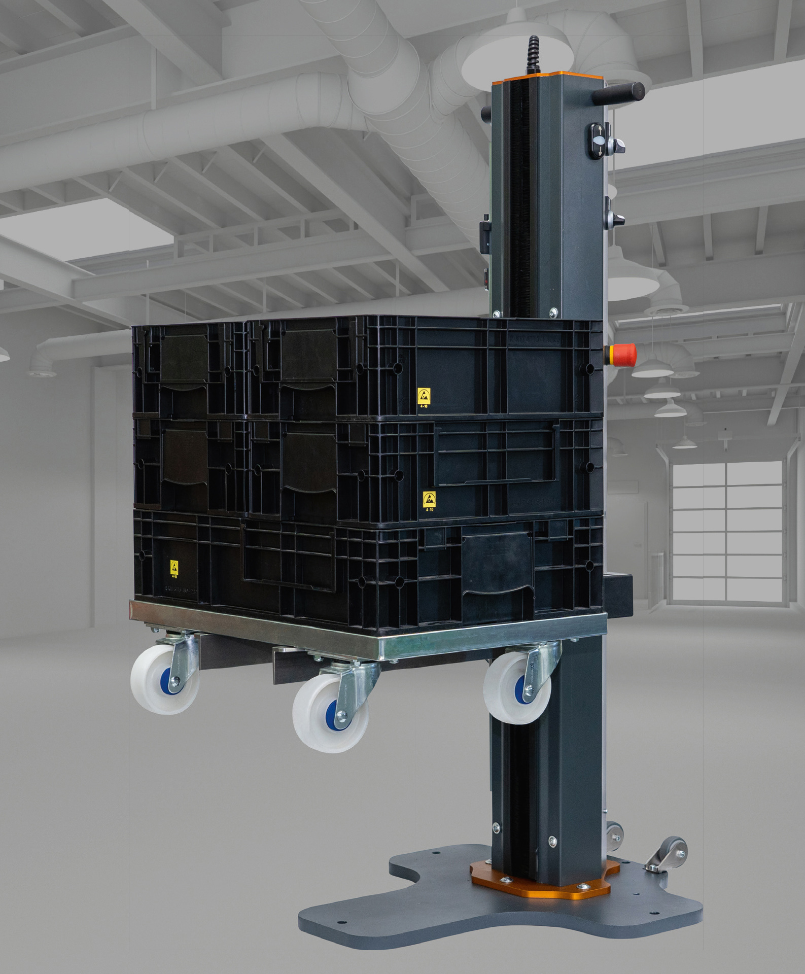 Das elektrische Kistenhubgerät KET-LIFT4BOX ist eine smarte Lösung zum Anheben von KLT-Behältern. (Die Bildrechte liegen bei dem Verfasser der Mitteilung.) Das elektrische Kistenhubgerät KET-LIFT4BOX ist eine smarte Lösung zum Anheben von KLT-Behältern. (Die Bildrechte liegen bei dem Verfasser der Mitteilung.)