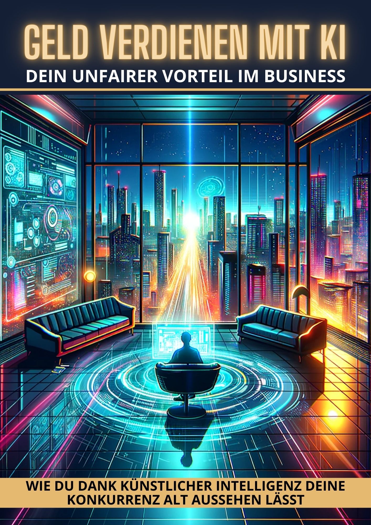 Geld verdienen mit KI: Dein unfairer Vorteil im Business (Buchcover)