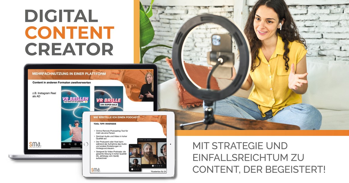 Die SMA bietet einen neuen Lehrgang zum Digital Content Creator an (Die Bildrechte liegen bei dem Verfasser der Mitteilung.)