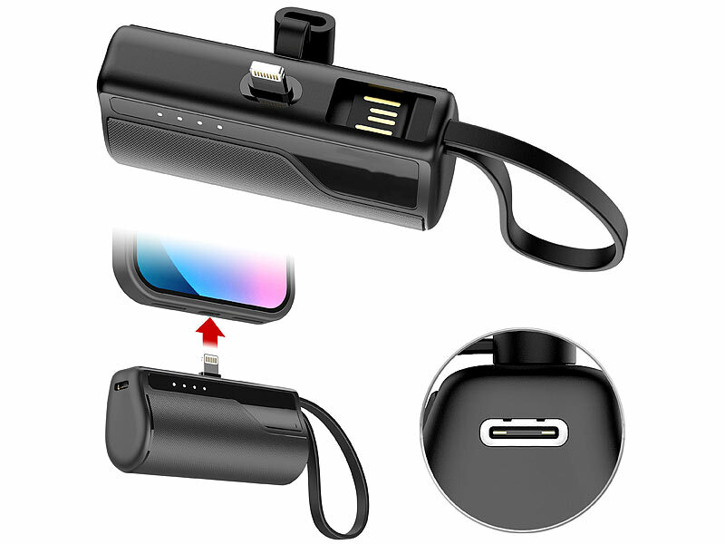 revolt Mini-Powerbank PB-275 für iPhone und iPad, 8-PIN-Stecker (Die Bildrechte liegen bei dem Verfasser der Mitteilung.) revolt Mini-Powerbank PB-275 für iPhone und iPad, 8-PIN-Stecker (Die Bildrechte liegen bei dem Verfasser der Mitteilung.)