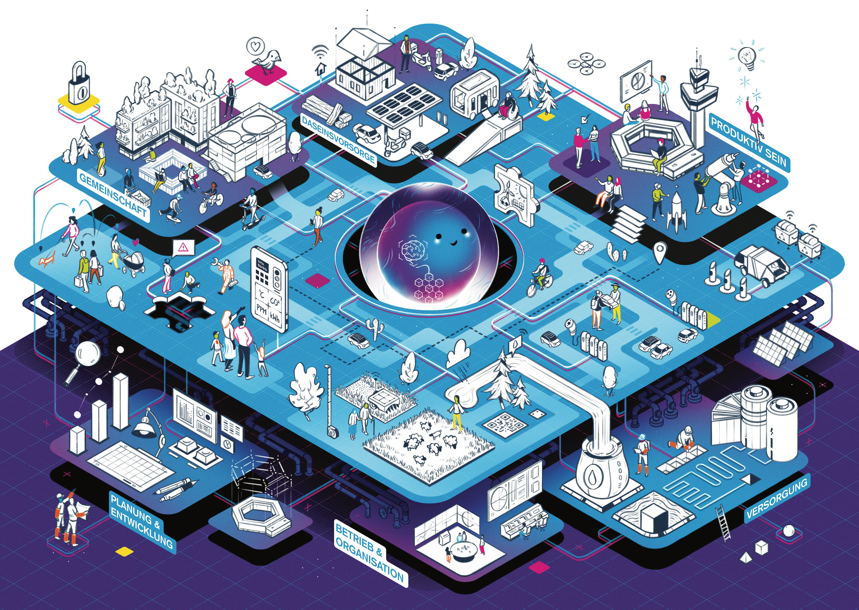 Illustration FUTR HUB von Berlin TXL | Copyright Ramon Springer Illustration FUTR HUB von Berlin TXL | Copyright Ramon Springer