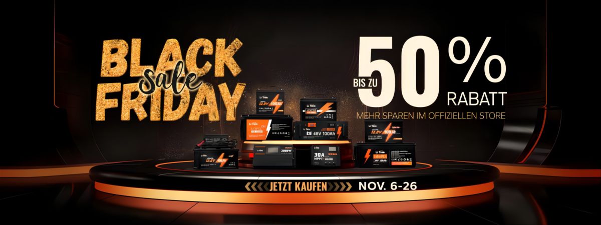 Sparen Sie mehr bei LiTime LiFePO4 Batterien während des Black Friday (© ) Sparen Sie mehr bei LiTime LiFePO4 Batterien während des Black Friday (© )