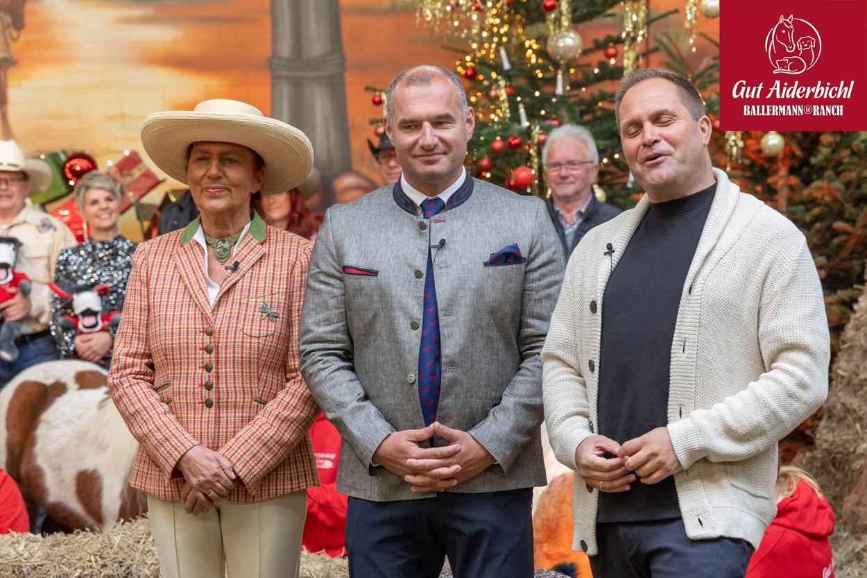 Präsentieren die Country Weihnacht im TV: Annette Engelhardt, Dieter Ehrengruber u. Jan Kunath (Die Bildrechte liegen bei dem Verfasser der Mitteilung.)