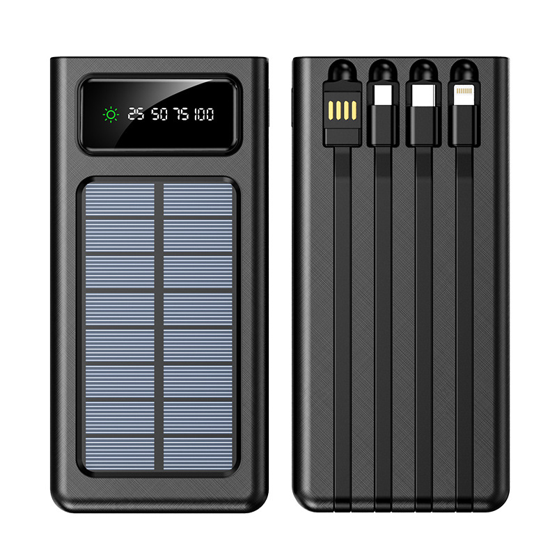 Solar Powerbank mit integrierten Ladekabeln (Die Bildrechte liegen bei dem Verfasser der Mitteilung.) Solar Powerbank mit integrierten Ladekabeln (Die Bildrechte liegen bei dem Verfasser der Mitteilung.)