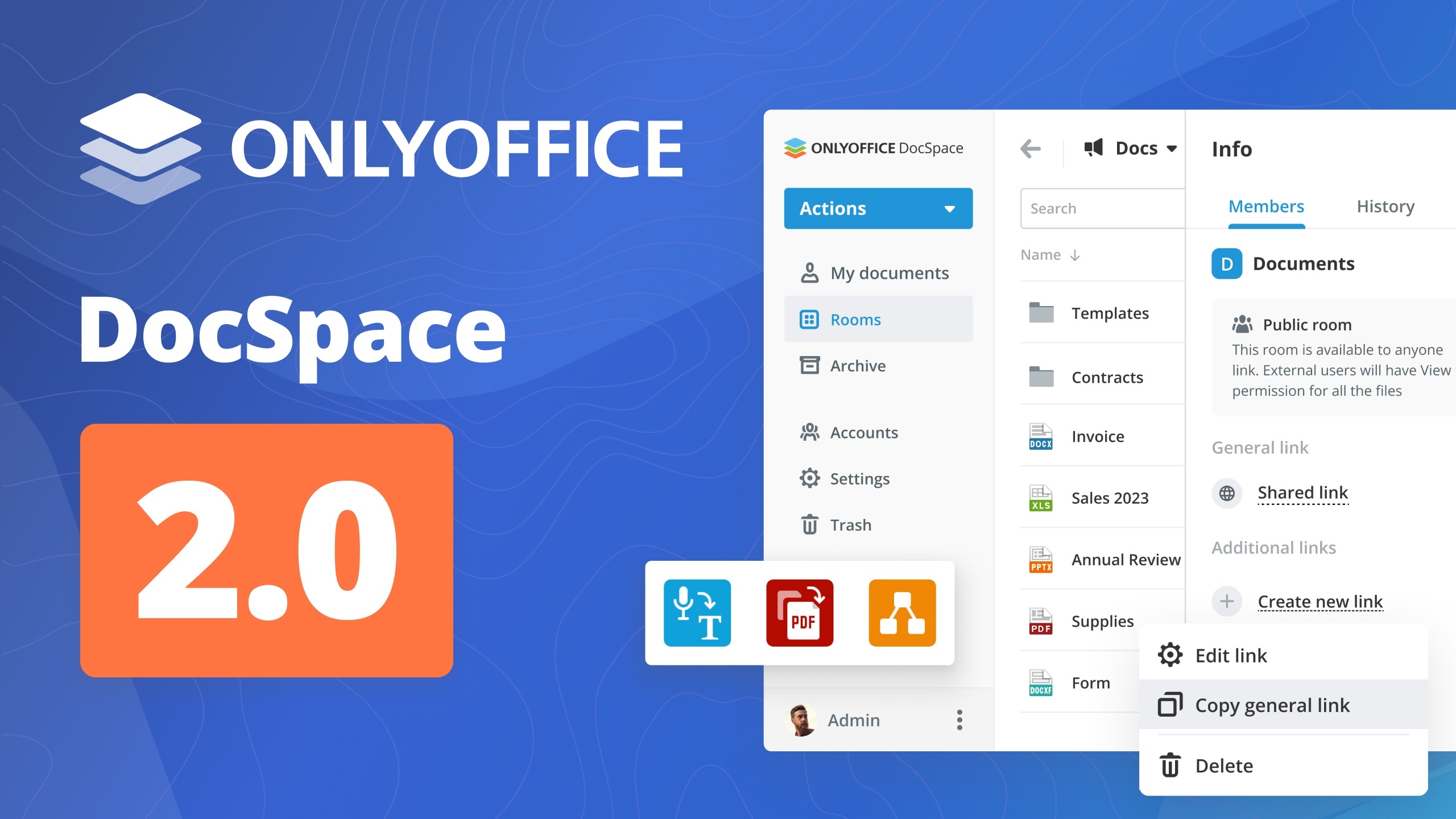 ONLYOFFICE DocSpace 2.0 bietet einen neuen Raumtyp, Plugin-Unterstützung und einen neuen Datenserver-Standort in Deutschland ONLYOFFICE DocSpace 2.0 bietet einen neuen Raumtyp, Plugin-Unterstützung und einen neuen Datenserver-Standort in Deutschland