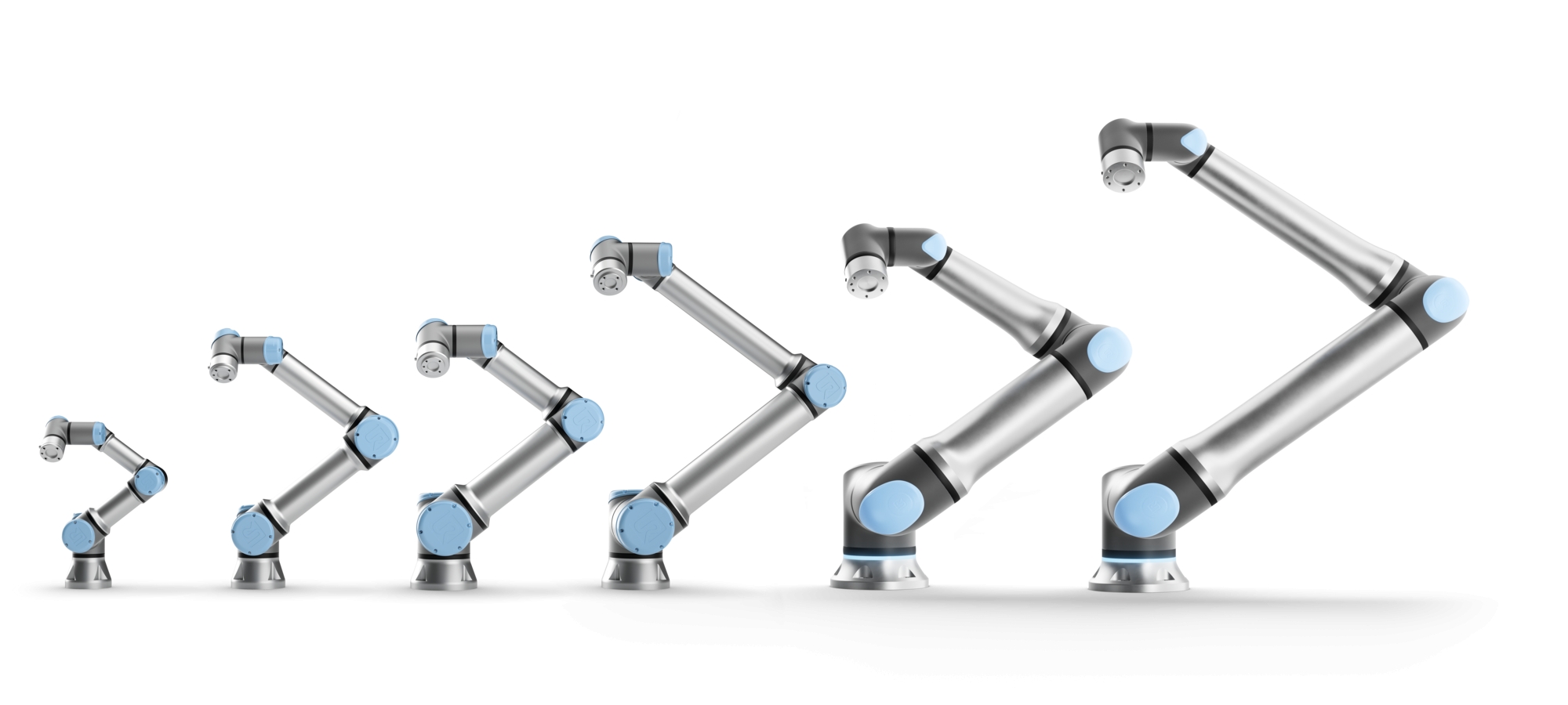 Die Cobot-Familie mit dem neuen UR30 (Die Bildrechte liegen bei dem Verfasser der Mitteilung.)