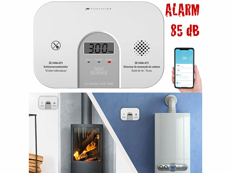 VisorTech WLAN-Kohlenmonoxid-Melder mit LCD-Display (Die Bildrechte liegen bei dem Verfasser der Mitteilung.) VisorTech WLAN-Kohlenmonoxid-Melder mit LCD-Display (Die Bildrechte liegen bei dem Verfasser der Mitteilung.)