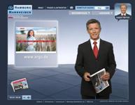 Interaktiver „Herr Kaiser“ informiert über den Markenwechsel zu ERGO. Interaktiver „Herr Kaiser“ informiert über den Markenwechsel zu ERGO.